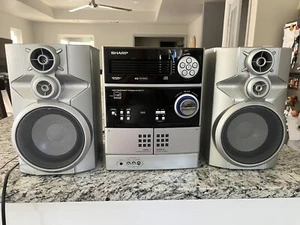 Sharp CD-ES777 5 Disc And Double Cassette Deck With Speakers - Picture 1 of 9