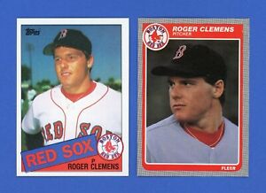 1985 Fleer & Topps ROGER CLEMENS Rookie Cards ~ NM-MT ~ Red Sox ~