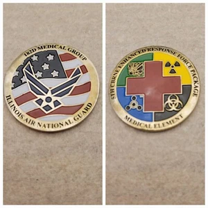 Illinois Air National Guard 182D Medical Group CBRNE Response Challenge Coin  - Picture 1 of 4