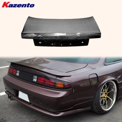 Rear Trunk Without Brake Light Hole OE Carbon Fiber For Nissan 200SX S14 S14A - Image 1 of 4