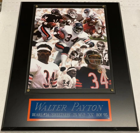 WALTER PAYTON CHICAGO DA BEARS FRAMED 8X10 PHOTO-MAN CAVE ART-12X15 WALL PLAQUE Cover