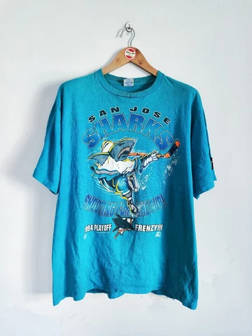 Rare Vintage San Jose Sharks Full-Print 1994 t-shirt NHL Hockey Cover