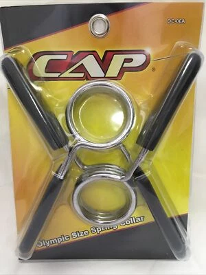 CAP Collar de resorte de tamaño olímpico 2" Soporte de peso de barra Abrazadera Powerlifting Marca nueva Foto 1 de 2
