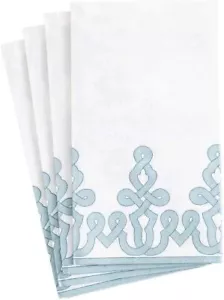 Dessin Passementerie Paper Linen Disposable Bathroom Guest Towel Napkins in Ston - Picture 1 of 2