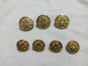 Military Button Lot Brass Superior Quality US Eagle Army,Navy,Marines, Air Force - Picture 1 of 4