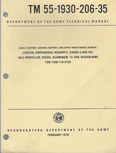 Historical book Lighter, Amphibious, Cargo (LARC XV), 15 Ton, Depot Maintenanc - Picture 1 of 1