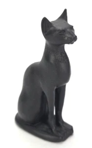 Blackened Bronze Egyptian Cat Mini Statue Figure 2.5 inch - Picture 1 of 7
