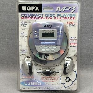 NEW GPX Compact Disc Player MP3/CD/CD-R/W Playback Headphones C3960 Factory Seal