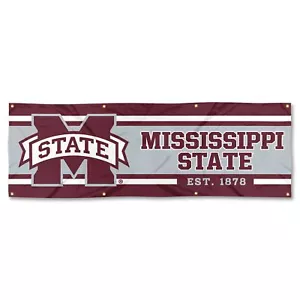 Mississippi State Bulldogs Large 6 Foot Banner - Picture 1 of 5