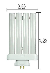6PK Full Spectrum Daylight 27W 4 Pins Replacement Compact Fluorescent Light Bulb - Picture 1 of 4