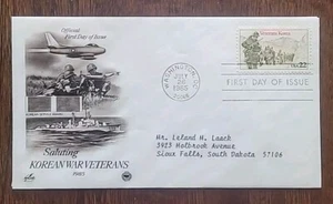 US FDC # 2152 Saluting Korean War Veterans 1985. - Picture 1 of 6