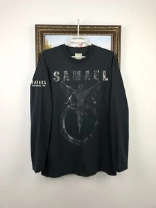 Vintage 90's Samael Salvation Band Long Sleeve Tee Shirt Black Mens Rare Size L - Picture 1 of 19
