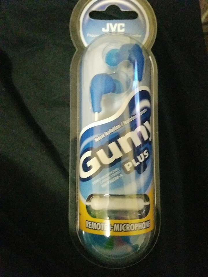 JVC HA-FX65M Blue Gumy Plus Headphones with Microphone HAFX65M - Image 1 of 1