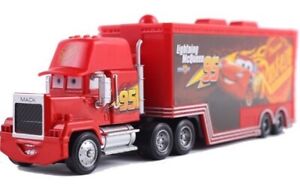 New Truck King chick trailer Lightning Mc Queen Metal Disney  car For boy  kid .