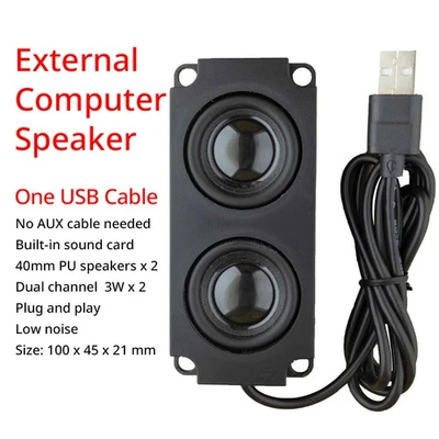 Altoparlante computer mini USB portatile con Bluetooth per PC telefono desktop - Immagine 1 di 4