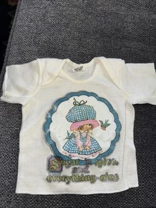 Vintage 1970s Devknit Sugar Spice And Everything Nice Iron On T Shirt Size 6 Mon - Picture 1 of 4