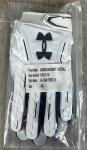 Under Armour Team Fierce LE White/Blue 2XL Football Gloves - Picture 1 of 3