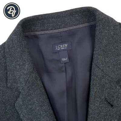 42 L J Crew Ludlow x Moon Fabrics Yorkshire Tweed Charcoal Knit Tweed Blazer - Image 1 of 4