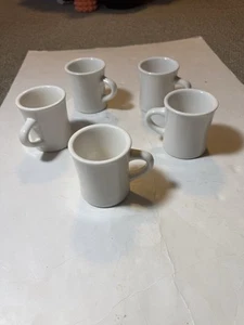 Vintage Buffalo China Restaurant Diner Ware Coffee Cups Set Of 5 Mugs 8 Oz.!!! - Picture 1 of 2