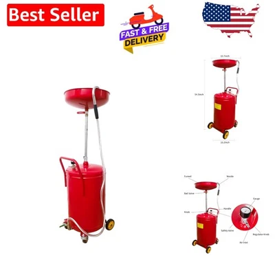 Tanque de drenaje de aceite portátil de 20 galones de alta resistencia con altura ajustable operada por aire Foto 1 de 4