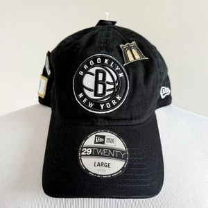 New Era Brooklyn Nets NBA Authentics 2018 Draft Hat Black Mens Large Pin Patches - Picture 1 of 14