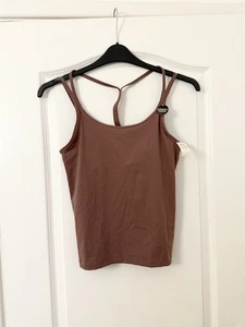 Victoria's Malva Marrón Camisola Top Camiseta Sujetador Incorporado Nuevo Con Etiquetas Talla S - Imagen 1 de 9