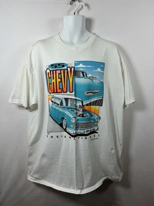 Vintage 90's Andy’s Tee Shirts 55 Chevy Belair Classic Car Hot Rod T Shirt 2XL - Picture 1 of 6