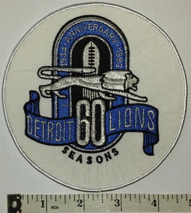 Detroit Lions 60th Anniversary Seasons NFL Football Patch - Bild 1 von 1