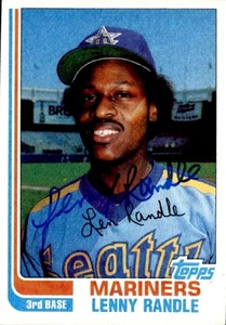Tarjeta de béisbol firmada autografiada por Lenny Randle Seattle Mariners 1982 Topps #312 - Imagen 1 de 2