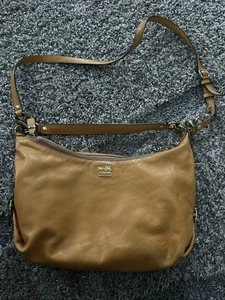 Coach Schultertasche Madison Hailey camel braun Leder lila Futter - Bild 1 von 11