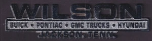 Wilson Buick-Pontiac-GMC-Hyundai Jackson TN emblema adesivo concessionario auto - Foto 1 di 1
