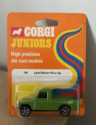 Corgi Juniors 16 Land Rover Pick-up Sealed On Card Mint - Image 1 of 2