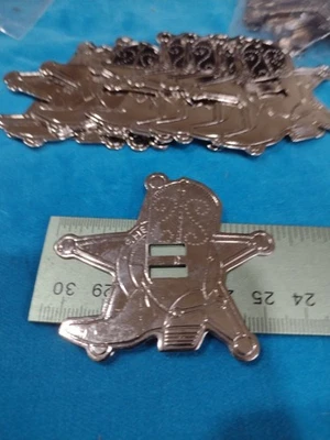 NOS 10 Western Nickel Plated Slotted Conchos Boot And Star 2 5/8 Inch - Image 1 of 2