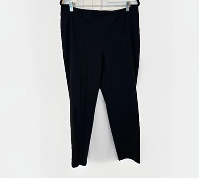 J Jill Womens Pants L Black Ponte Slim Leg Pull On Casual Knit Seamed Front - Image 1 of 4
