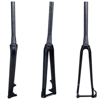 Carbon Fork 700C Bike Fork Thru Axle 12*100mm V & Disc Brake Steer Length 300mm - Image 1 of 4