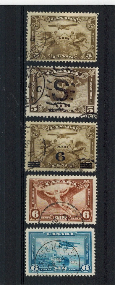CANADA SCOTT C1,C2,C3,C5 C6 USED WITH PARTIAL CDS CANCELS. - Image 1 of 1