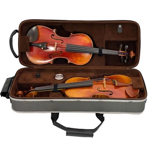 D'Luca Wooden Double 4/4 Violin Case - Picture 1 of 6