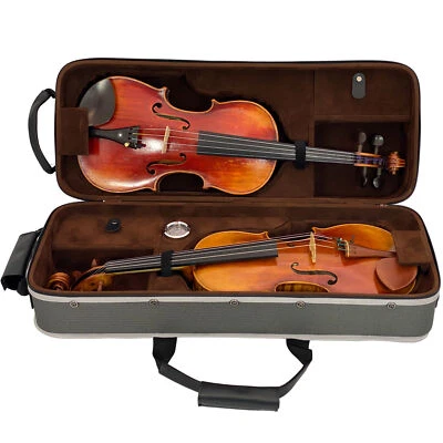 D'Luca Wooden Double 4/4 Violin Case - Image 1 of 4