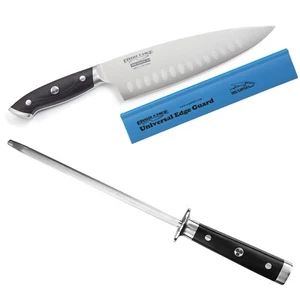 Ergo Chef Pro Series 2.0 3pc Knife Set 8" Chef Knife, Sharpener & Edge Guard - Picture 1 of 15