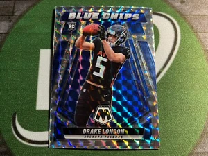2022 Panini Mosaic - Blue Chips Drake London #BC-6 Silver Prizm (RC) Falcons - Picture 1 of 2