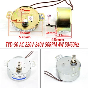 For TYD-50 AC 220V-240V 50RPM 4W 50/60Hz Shaft Dia Fan Synchronous Motor Part - Picture 1 of 5