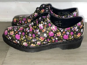 MINT Dr. Martens Floral Lace Up Oxford Shoes Women's Size 10 RARE - Picture 1 of 4