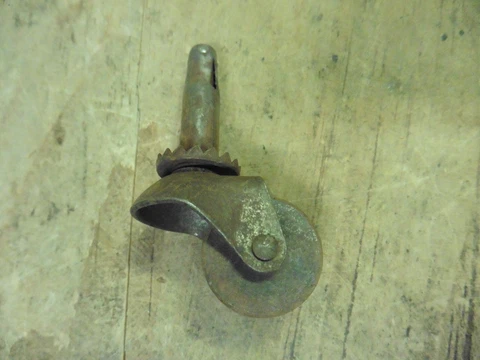 Vintage steel  caster roller swivel wood no cracks or chips Cover