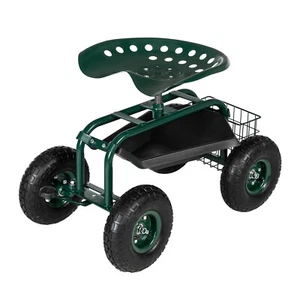 Gartensitzbank aus Eisen mit kurzem Griff tragbarer Outdoorhocker 75 x 45 x 47 cm - Bild 1 von 12