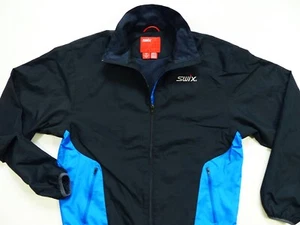 MENS BLACK SWIX NORWAY FULL ZIP CROSS COUNTRY SKIING JACKET SIZE: MEDIUM (M) - Picture 1 of 8