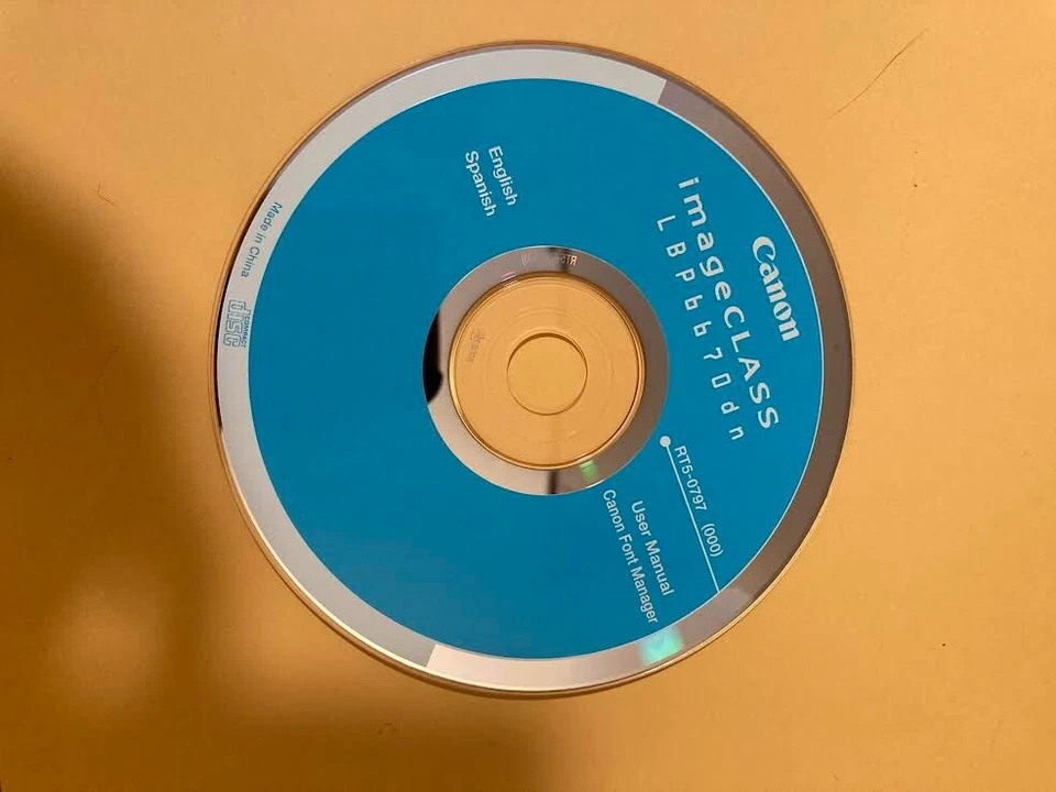 Genuine Canon ImageClass LBP6670dn Setup Installation CD ROM Software CD Disk - Image 1 of 1