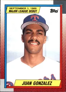 1990 Topps Debut '89 Juan Gonzalez RC #43 TEXAS RANGERS ROOKIE N° GRATUIT USA S&H - Photo 1 sur 2