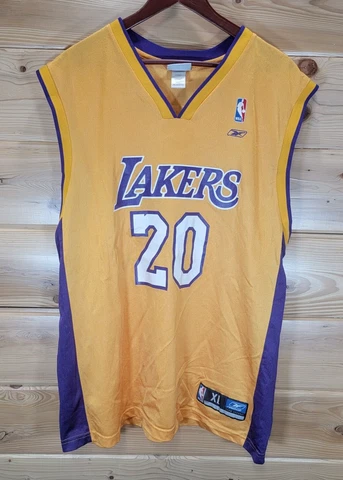 Vintage Reebok Los Angeles Lakers Gary Payton Jersey Size XL Stain Cover