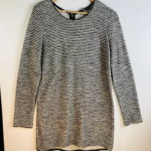 Sportsgirl Womens Black White Stripe Knit Tunic Top Or Dress Size Small Relaxed - Picture 1 of 10