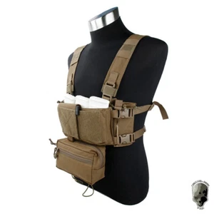 TMC Tactical Modular Chest Rig Micro Fight Chassis w/ 5.56 Mag Pouch Paintball - Picture 1 of 21